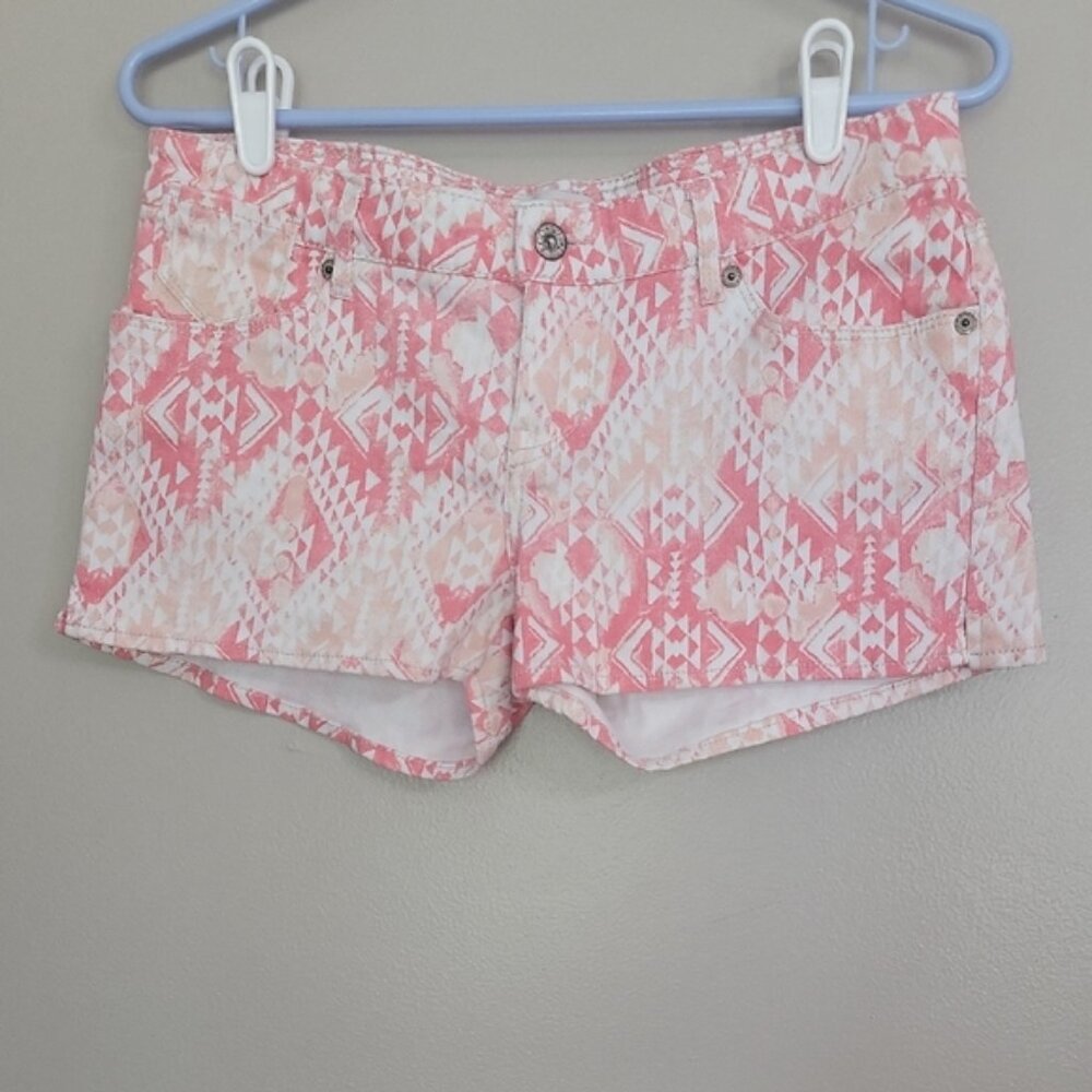 Levi's Orange White Shorty Short Jean Shorts Size 9